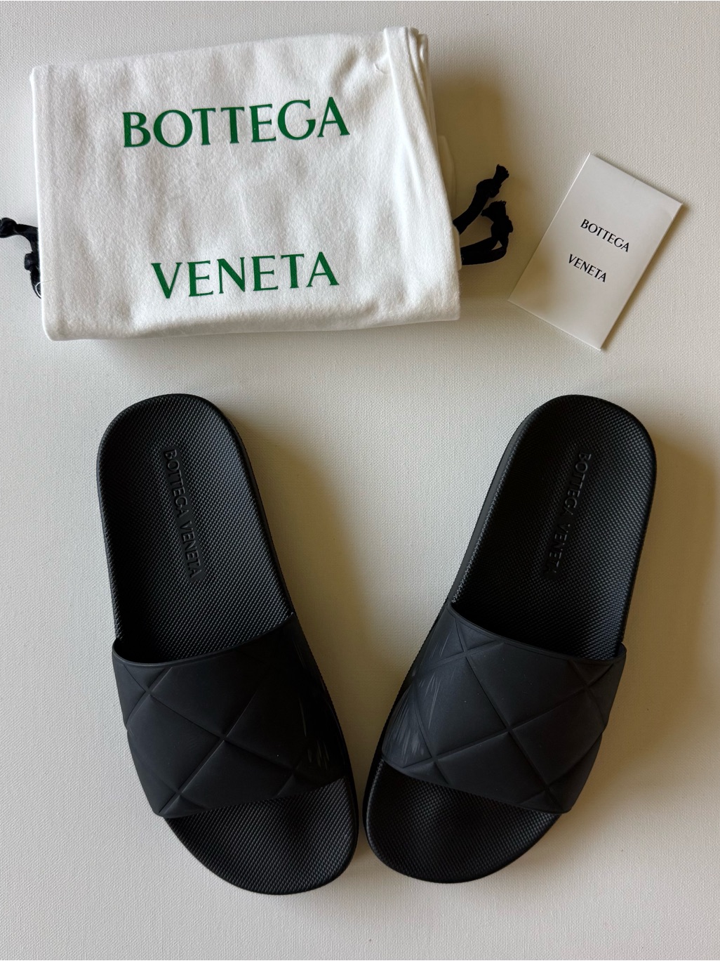 Bottega Veneta * Embossed Rubber Slides